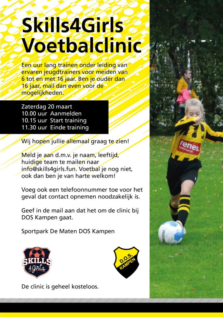 Voetbalclinic speciaal voor meisjes tussen de 6 en 17 jaar