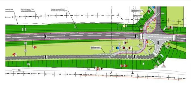 Aansluiting Stobbenweg op N306 en fietsoversteek Reevedam 8 juni open