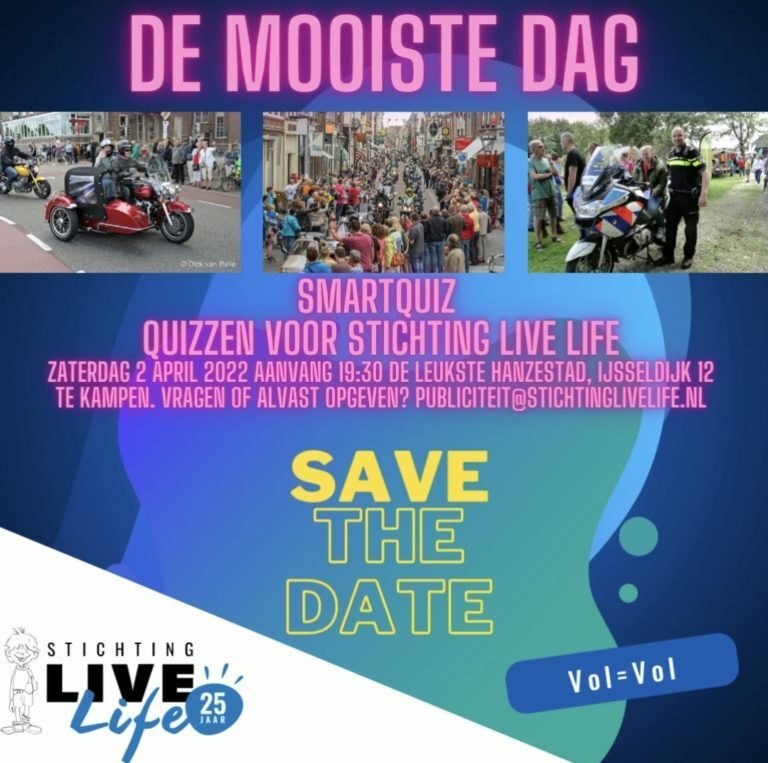 2 april gezellige Quiz avond Stichting Live Life