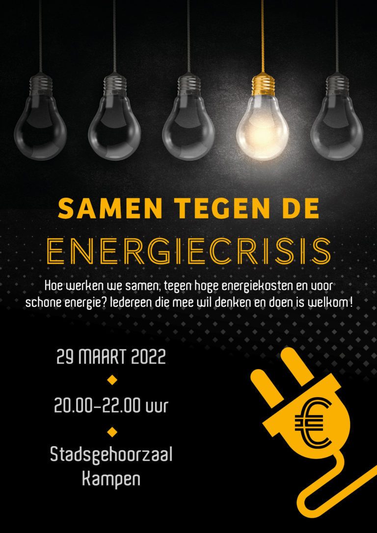 Grote avond in Stadsgehoorzaal over Kamper ‘Pact tegen de energiecrisis.