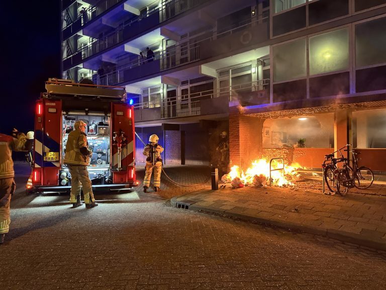 Afvalbrand Loriéstraat Kampen