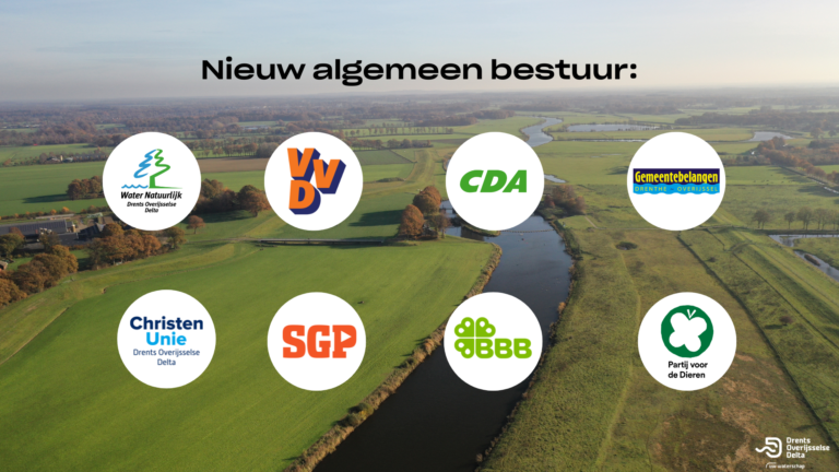 Definitieve uitslag waterschapsverkiezingen Nieuw bestuur Waterschap Drents Overijsselse Delta bekend