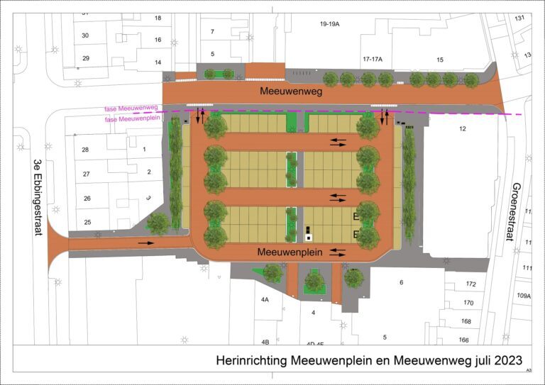 Meeuwenplein wordt vernieuwd: veilig en klimaatbestendig