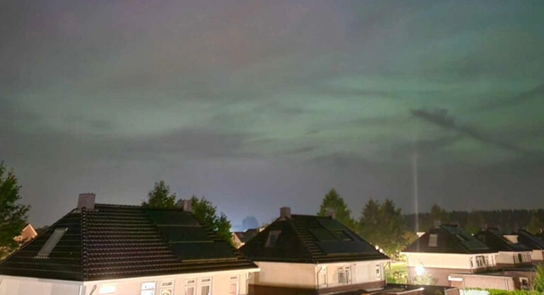 Noorderlicht boven Kampen gespot