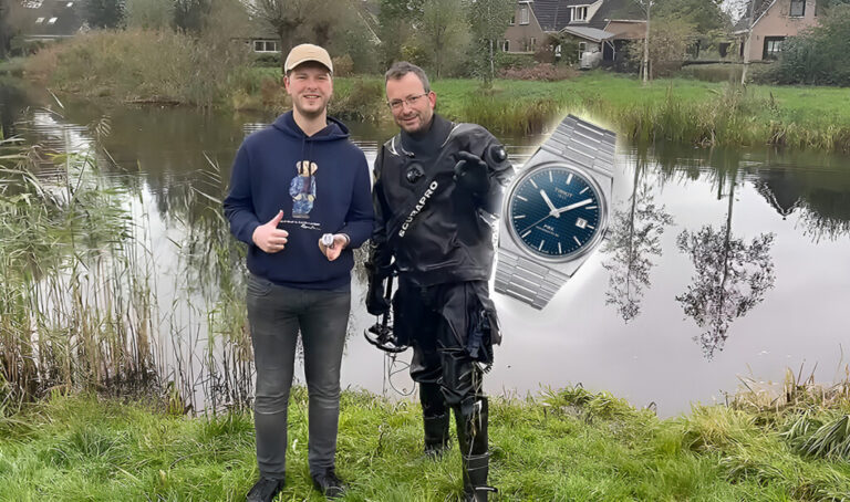 Horloge van Elias uit IJsselmuiden teruggevonden in vijver